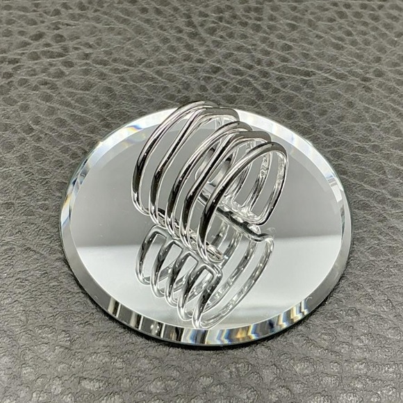 Stella & Dot Jewelry - Stella & Dot Ring Sz 9 Silver Tone Multi Row Band Wide Open Cage Womens Fashion